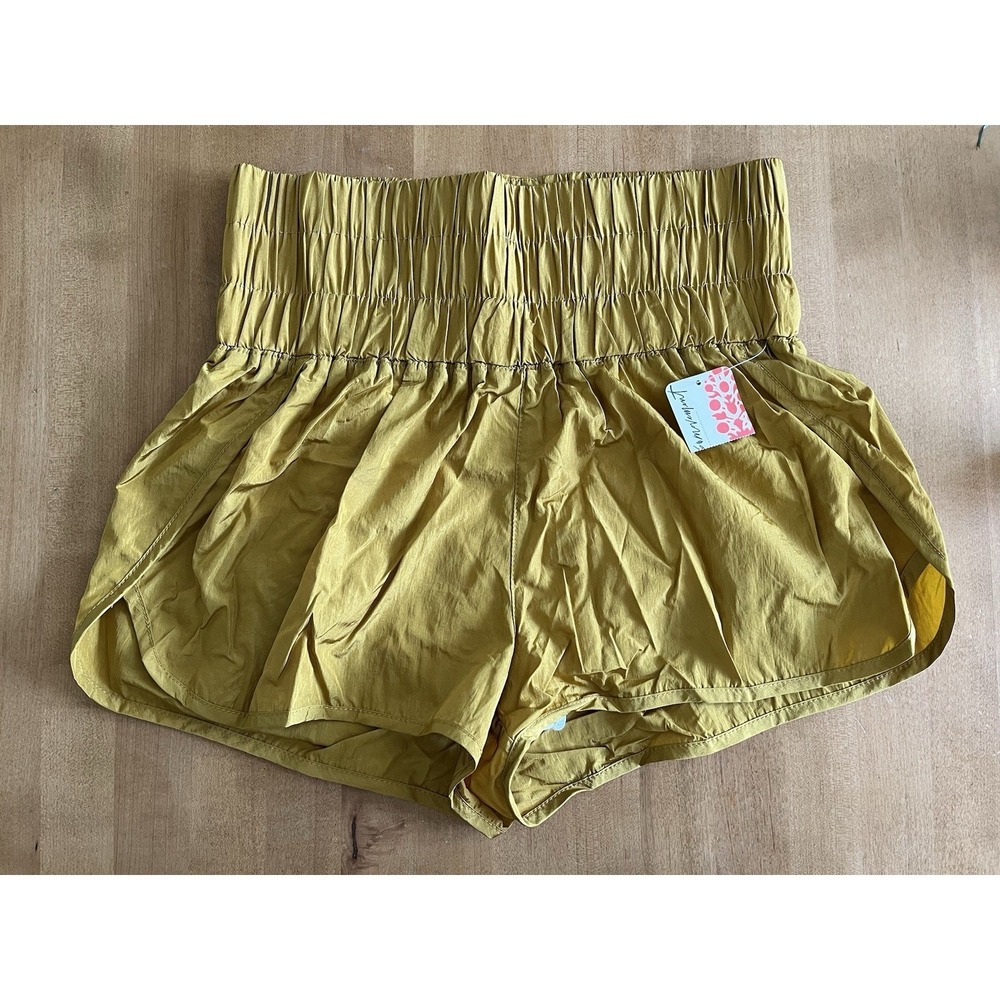 FREE PEOPLE FP Movement The Way Home Shorts Honey Mallow NEW Womens Sz M Run Fit